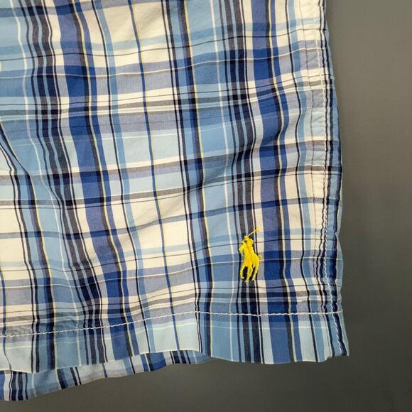 Polo Ralph Lauren Blue Plaid Swim Trunks Medium - Picture 4 of 7